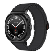 For Samsung Galaxy Watch Ultra 47mm Kalebol Ocean Loop Nylon Braided Watch Band(Dark Grey)