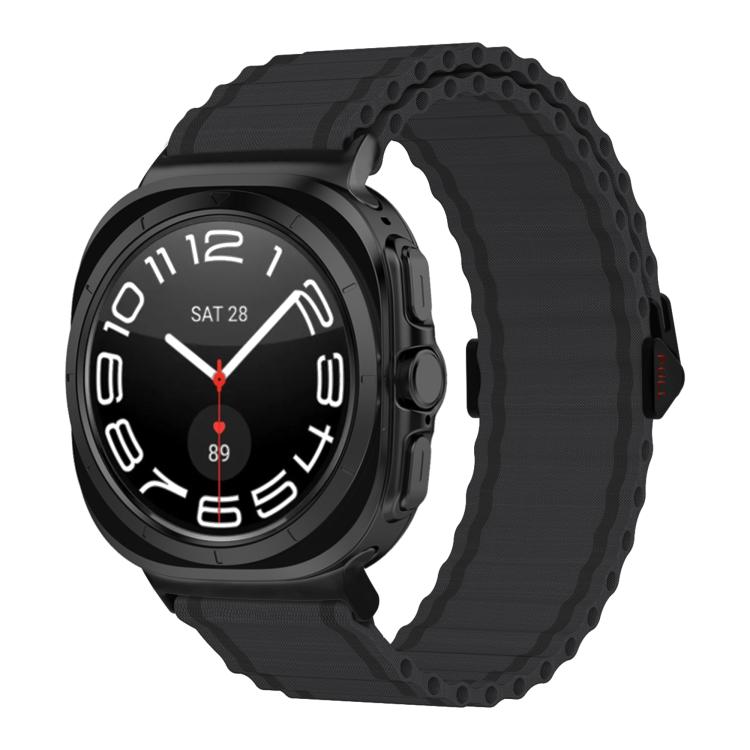 For Samsung Galaxy Watch Ultra 47mm Kalebol Ocean Loop Nylon Braided Watch Band(Dark Grey) - Watch Bands by Kalebol | Online Shopping South Africa | PMc TechLife | Buy Now Pay Later Mobicred