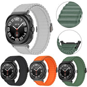 For Samsung Galaxy Watch Ultra 47mm Kalebol Ocean Loop Nylon Braided Watch Band(Dark Grey)