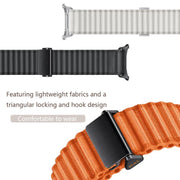 For Samsung Galaxy Watch Ultra 47mm Kalebol Ocean Loop Nylon Braided Watch Band(Dark Grey)