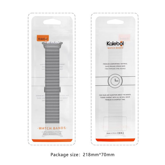 For Samsung Galaxy Watch Ultra 47mm Kalebol Ocean Loop Nylon Braided Watch Band(Orange)