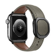 For Apple Watch 42mm / 41mm / 40mm / 38mm Kalebol Magnetic Fold Genuine Buckle Leather Watch Band(Grey Brown) - free shipping - PMc TechLife - Order now!