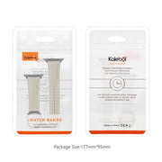 For Apple Watch 46mm / 49mm / 45mm / 44mm Kalebol Magnetic Fold Genuine Buckle Leather Watch Band(Apricot)