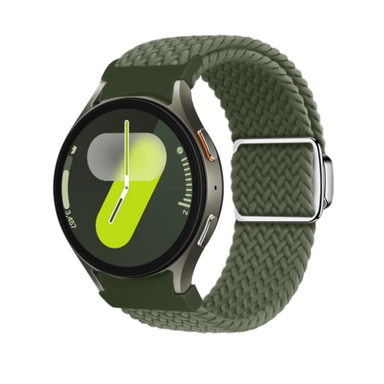 For Samsung Galaxy Watch 5 Pro / 6 / 7 Kalebol Button Braided Loop Magnetic Buckle Watch Band(Dark Olive Green) - free shipping - PMc TechLife - Order now!