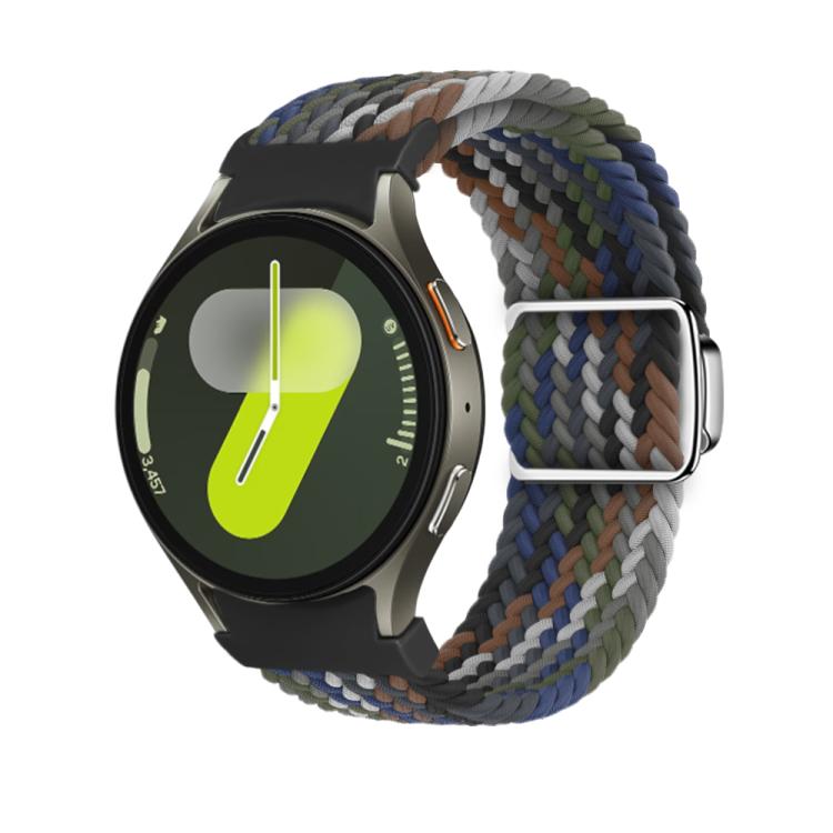 For Samsung Galaxy Watch 5 Pro / 6 / 7 Kalebol Button Braided Loop Magnetic Buckle Watch Band(Denim) - free shipping - PMc TechLife - Order now!