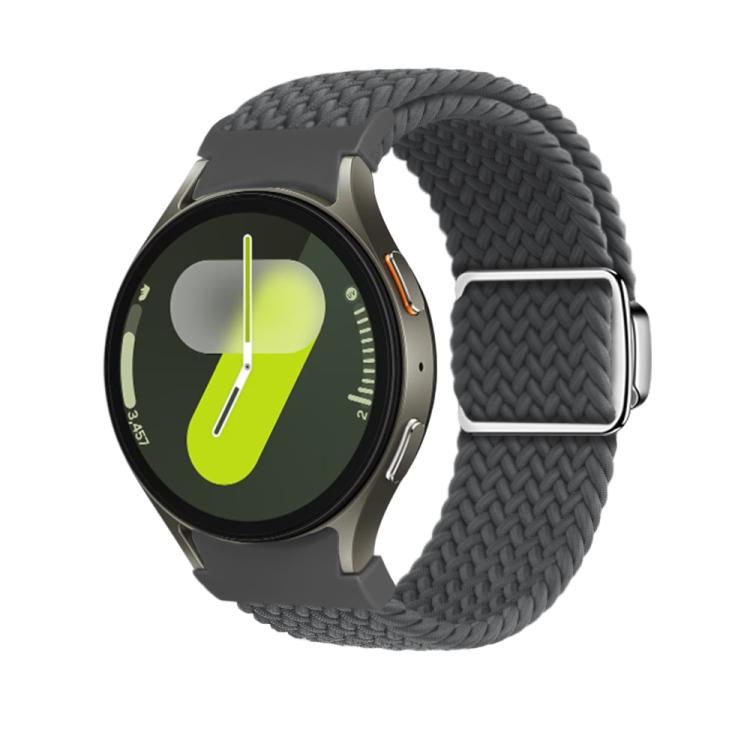 For Samsung Galaxy Watch 5 Pro / 6 / 7 Kalebol Button Braided Loop Magnetic Buckle Watch Band(Space Grey) - free shipping - PMc TechLife - Order now!