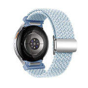 For Samsung Galaxy Watch 5 Pro / 6 / 7 Kalebol Button Braided Loop Magnetic Buckle Watch Band(Fog Blue)