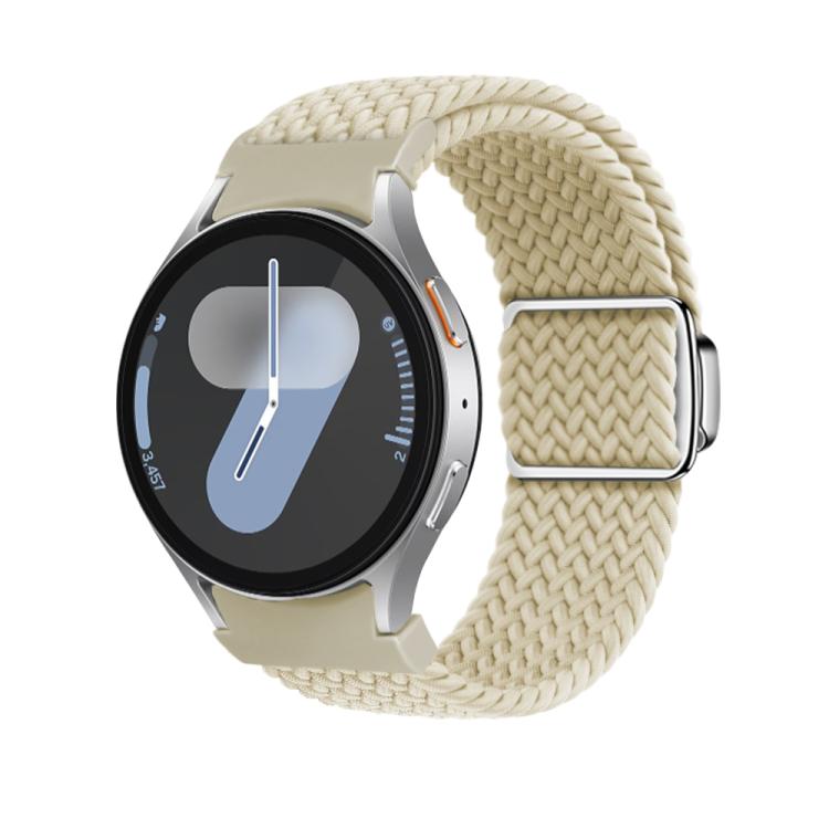 For Samsung Galaxy Watch 5 Pro / 6 / 7 Kalebol Button Braided Loop Magnetic Buckle Watch Band(Starlight) - free shipping - PMc TechLife - Order now!