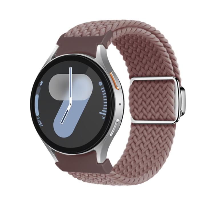 For Samsung Galaxy Watch 5 Pro / 6 / 7 Kalebol Button Braided Loop Magnetic Buckle Watch Band(Smoky Purple) - free shipping - PMc TechLife - Order now!
