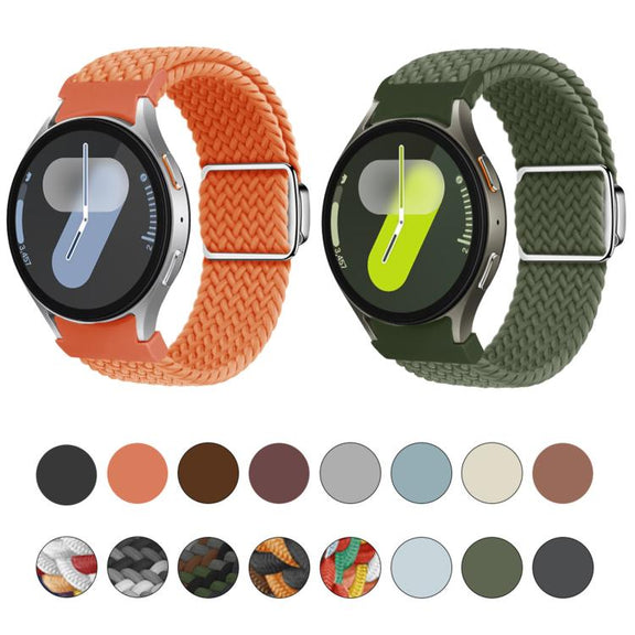 For Samsung Galaxy Watch 5 Pro / 6 / 7 Kalebol Button Braided Loop Magnetic Buckle Watch Band(Camouflage)