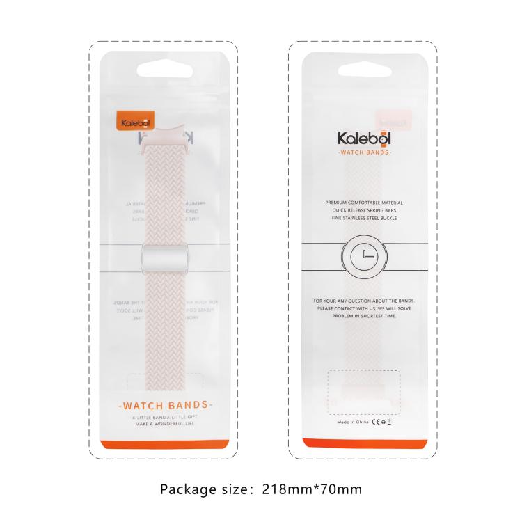 For Samsung Galaxy Watch 5 Pro / 6 / 7 Kalebol Button Braided Loop Magnetic Buckle Watch Band(Space Grey)