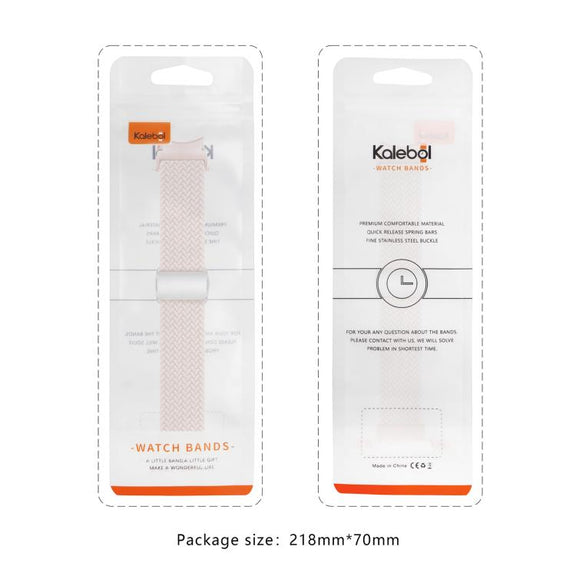 For Samsung Galaxy Watch 5 Pro / 6 / 7 Kalebol Button Braided Loop Magnetic Buckle Watch Band(Camouflage)
