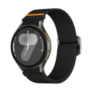 For Samsung Galaxy Watch 5 Pro / 6 / 7 Kalebol Button Elastic Nylon Watch Band(Black)