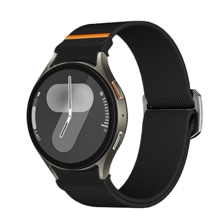 For Samsung Galaxy Watch 5 Pro / 6 / 7 Kalebol Button Elastic Nylon Watch Band(Black) - free shipping - PMc TechLife - Order now!