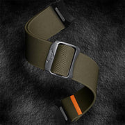 For Samsung Galaxy Watch 5 Pro / 6 / 7 Kalebol Button Elastic Nylon Watch Band(Army Green)