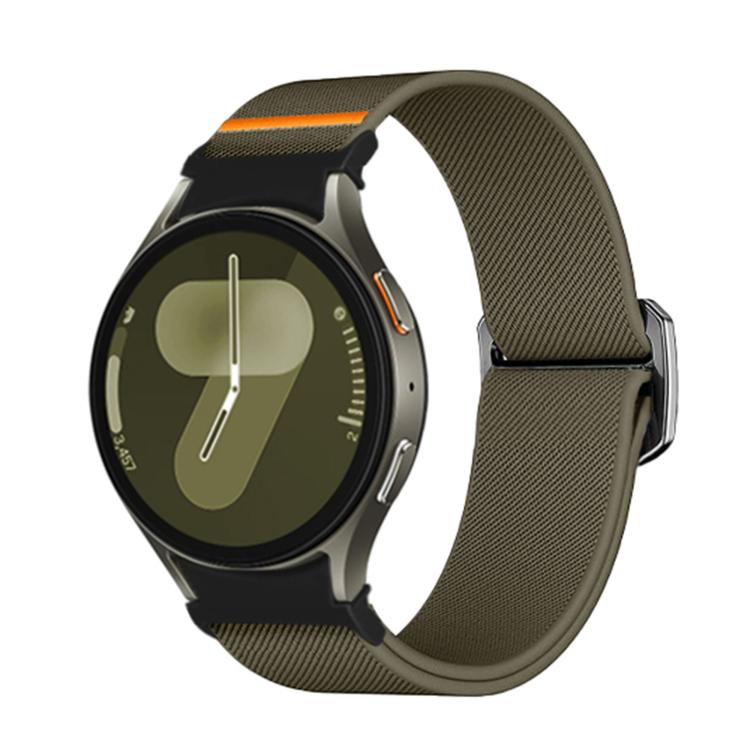 For Samsung Galaxy Watch 5 Pro / 6 / 7 Kalebol Button Elastic Nylon Watch Band(Army Green) - free shipping - PMc TechLife - Order now!