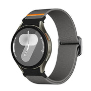 For Samsung Galaxy Watch 5 Pro / 6 / 7 Kalebol Button Elastic Nylon Watch Band(Dark Grey)