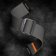 For Samsung Galaxy Watch 5 Pro / 6 / 7 Kalebol Button Elastic Nylon Watch Band(Dark Grey)