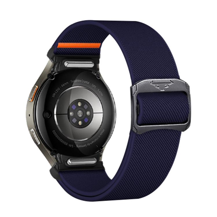 For Samsung Galaxy Watch 5 Pro / 6 / 7 Kalebol Button Elastic Nylon Watch Band(Midnight Blue) - free shipping - PMc TechLife - Order now!