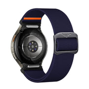 For Samsung Galaxy Watch 5 Pro / 6 / 7 Kalebol Button Elastic Nylon Watch Band(Midnight Blue)