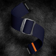 For Samsung Galaxy Watch 5 Pro / 6 / 7 Kalebol Button Elastic Nylon Watch Band(Midnight Blue)