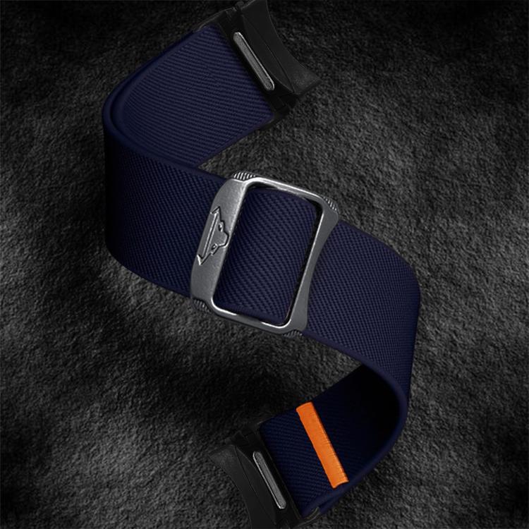 For Samsung Galaxy Watch 5 Pro / 6 / 7 Kalebol Button Elastic Nylon Watch Band(Midnight Blue)