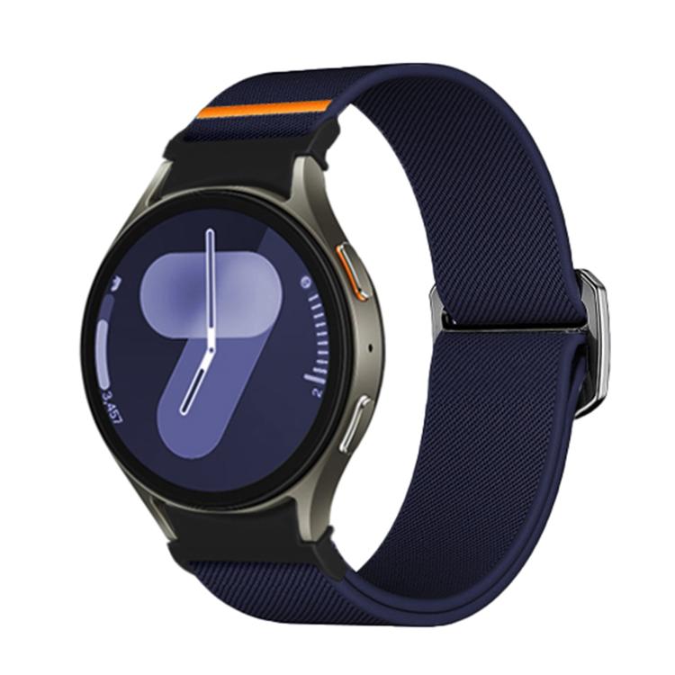 For Samsung Galaxy Watch 5 Pro / 6 / 7 Kalebol Button Elastic Nylon Watch Band(Midnight Blue) - free shipping - PMc TechLife - Order now!