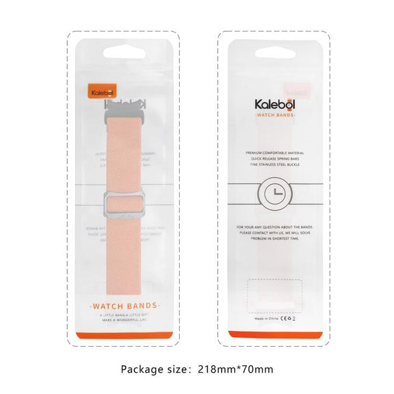For Samsung Galaxy Watch 5 Pro / 6 / 7 Kalebol Button Elastic Nylon Watch Band(Wine Red)