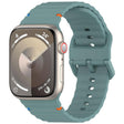 For Apple Watch 42mm / 41mm / 40mm / 38mm Kalebol Wavy Grain Stitched Silicone Watch Band(Pine Green) - free shipping - PMc TechLife - Order now!