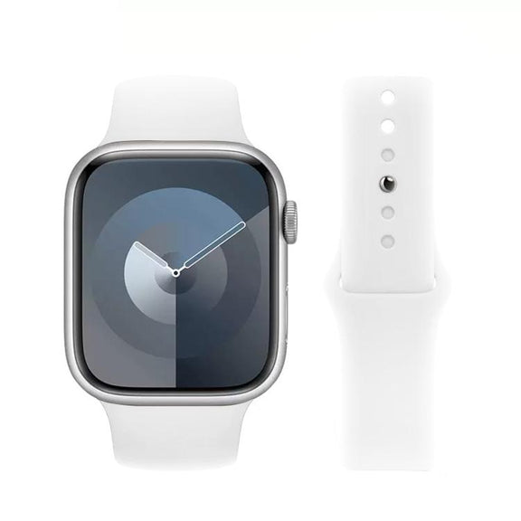 For Apple Watch 46mm / 49mm / 45mm / 44mm Kalebol Reverse Buckle Silicone Watch Band(White)