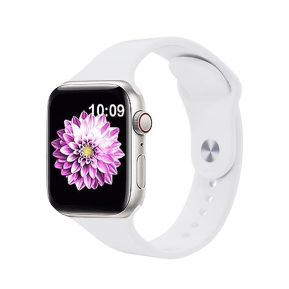 For Apple Watch 46mm / 49mm / 45mm / 44mm Kalebol Reverse Buckle Silicone Watch Band(White)