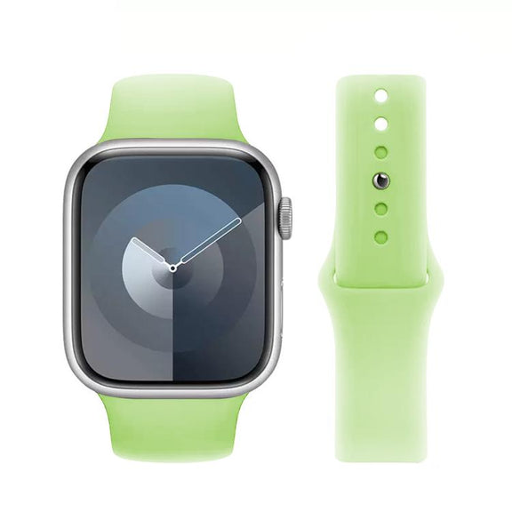 For Apple Watch 46mm / 49mm / 45mm / 44mm Kalebol Reverse Buckle Silicone Watch Band(Green)