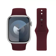 For Apple Watch 46mm / 49mm / 45mm / 44mm Kalebol Reverse Buckle Silicone Watch Band(Wine Red)