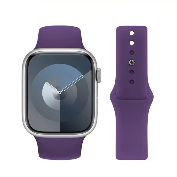 For Apple Watch 46mm / 49mm / 45mm / 44mm Kalebol Reverse Buckle Silicone Watch Band(Dark Purple)