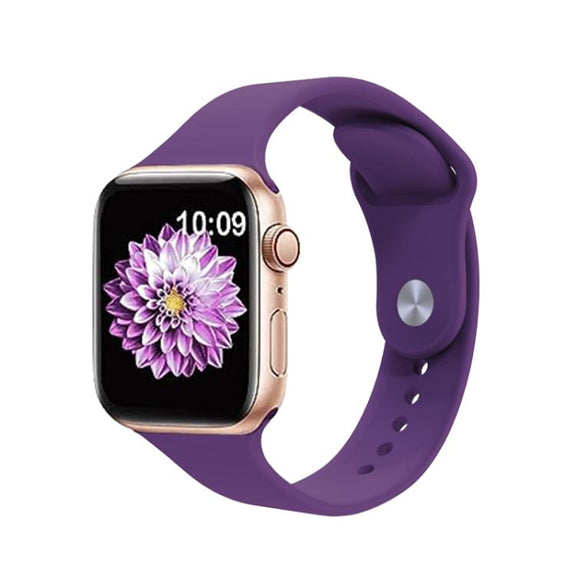 For Apple Watch 46mm / 49mm / 45mm / 44mm Kalebol Reverse Buckle Silicone Watch Band(Dark Purple)