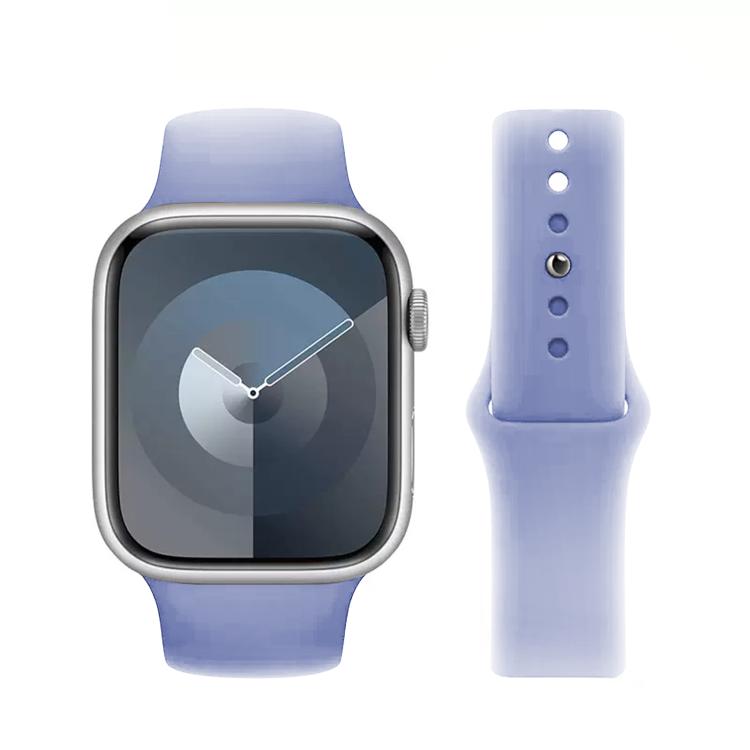 For Apple Watch 46mm / 49mm / 45mm / 44mm Kalebol Reverse Buckle Silicone Watch Band(Lavender)