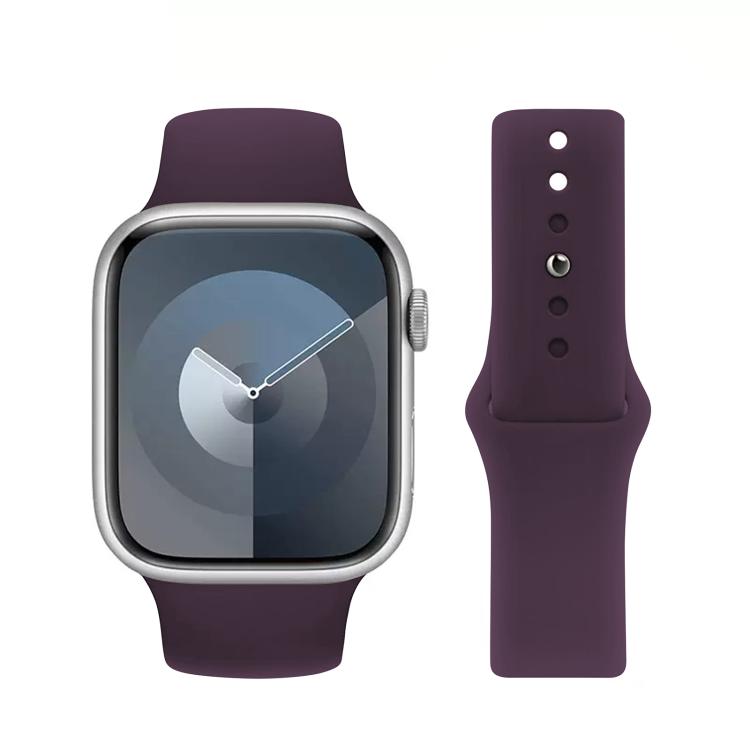 For Apple Watch 46mm / 49mm / 45mm / 44mm Kalebol Reverse Buckle Silicone Watch Band(Violet)