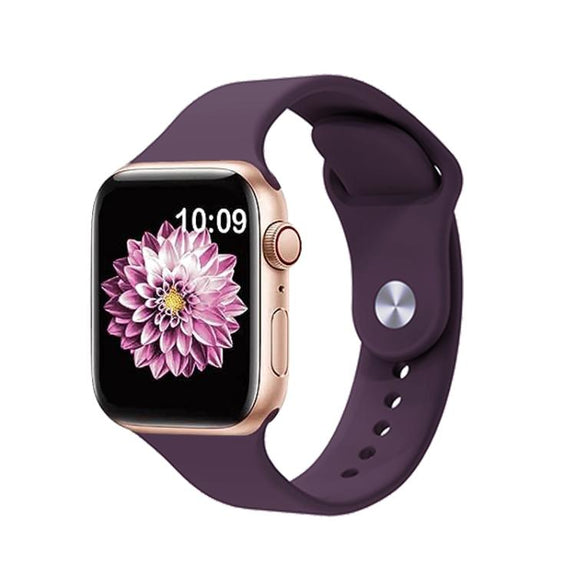 For Apple Watch 46mm / 49mm / 45mm / 44mm Kalebol Reverse Buckle Silicone Watch Band(Violet)