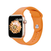 For Apple Watch 42mm / 41mm / 40mm / 38mm Kalebol Reverse Buckle Silicone Watch Band(Orange)