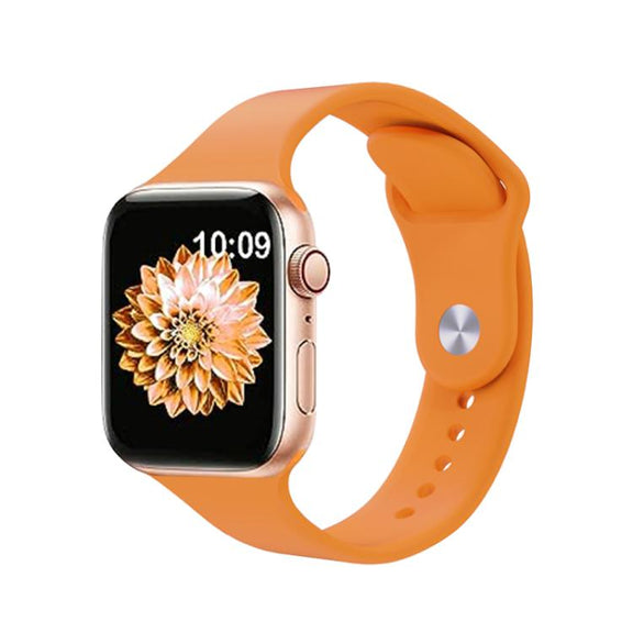 For Apple Watch 42mm / 41mm / 40mm / 38mm Kalebol Reverse Buckle Silicone Watch Band(Orange)