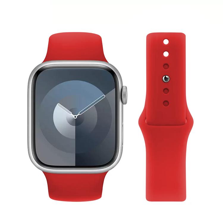 For Apple Watch 42mm / 41mm / 40mm / 38mm Kalebol Reverse Buckle Silicone Watch Band(Red)