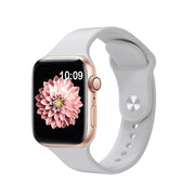 For Apple Watch 42mm / 41mm / 40mm / 38mm Kalebol Reverse Buckle Silicone Watch Band(Light Grey)