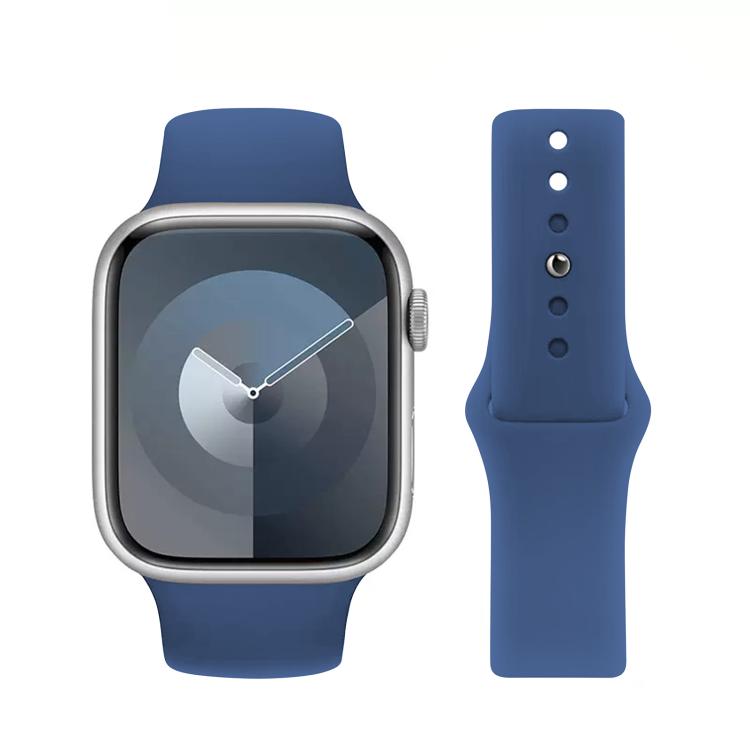 For Apple Watch 42mm / 41mm / 40mm / 38mm Kalebol Reverse Buckle Silicone Watch Band(Blue)
