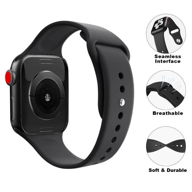 For Apple Watch 42mm / 41mm / 40mm / 38mm Kalebol Reverse Buckle Silicone Watch Band(Wine Red)