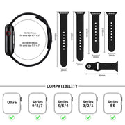 For Apple Watch 46mm / 49mm / 45mm / 44mm Kalebol Reverse Buckle Silicone Watch Band(Red)