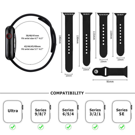 For Apple Watch 42mm / 41mm / 40mm / 38mm Kalebol Reverse Buckle Silicone Watch Band(Red)