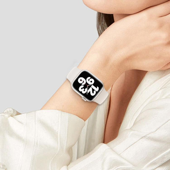 For Apple Watch 46mm / 49mm / 45mm / 44mm Kalebol Reverse Buckle Silicone Watch Band(White)