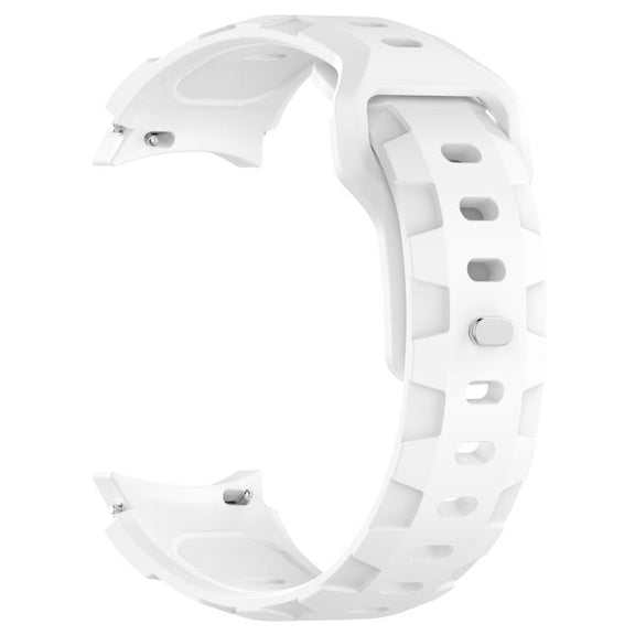 For Samsung Galaxy Watch 5 Pro / 6 / 7 Kalebol Armor Silicone Watch Band(White)