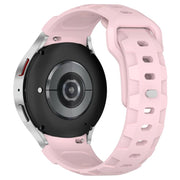 For Samsung Galaxy Watch 5 Pro / 6 / 7 Kalebol Armor Silicone Watch Band(Pink)