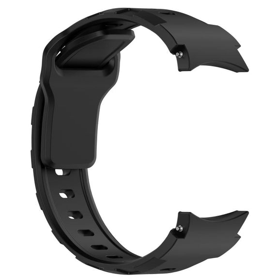 For Samsung Galaxy Watch 5 Pro / 6 / 7 Kalebol Armor Silicone Watch Band(Black)